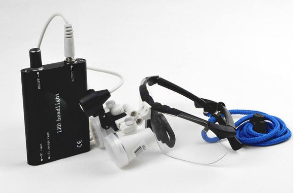 Medical Loupes Glasses 3.5x420mm+LED Head Light