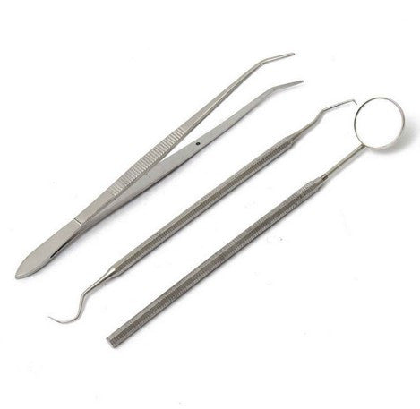 Mirror Probe Plier Tweezers Teeth Cleaning Equipment